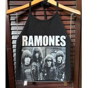 Ramones Black Halter Tank Top Size Small Good Condition.